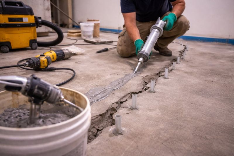 Cracked Basement Floor Repair in Seneca, SC