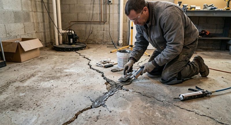 Cracked Basement Floor Repair in Seneca, SC