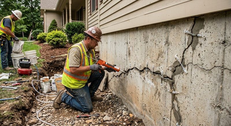 Cracked Foundation Repair in Oconee County, SC