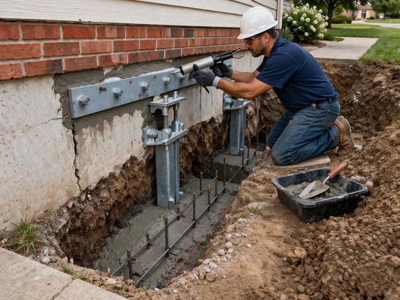 Sinking Foundation Repair in Seneca, SC
